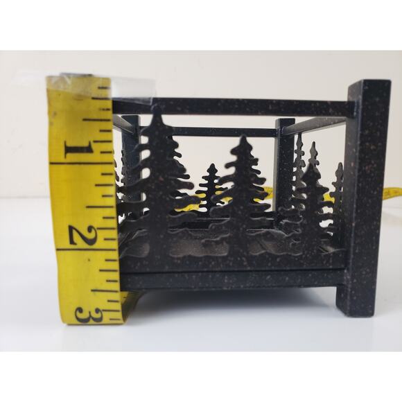 Y2K PartyLite Forest Friends Metal Candle Holder with Pine Tree Cutouts Lot of 2 - Picture 10 of 10